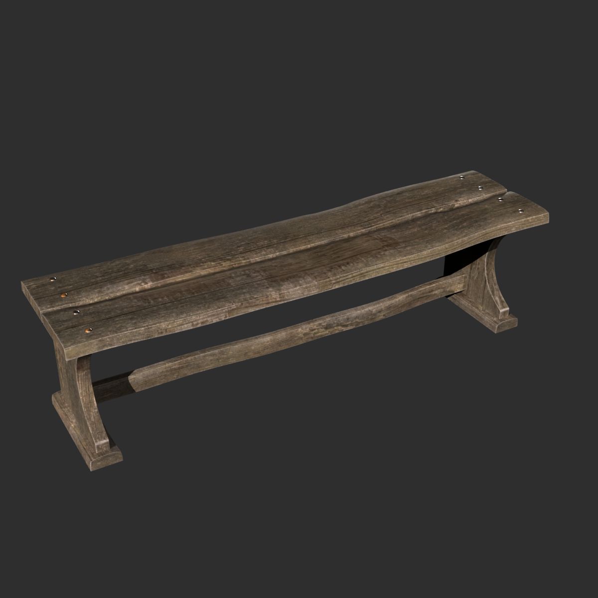 Holzbank 3d model