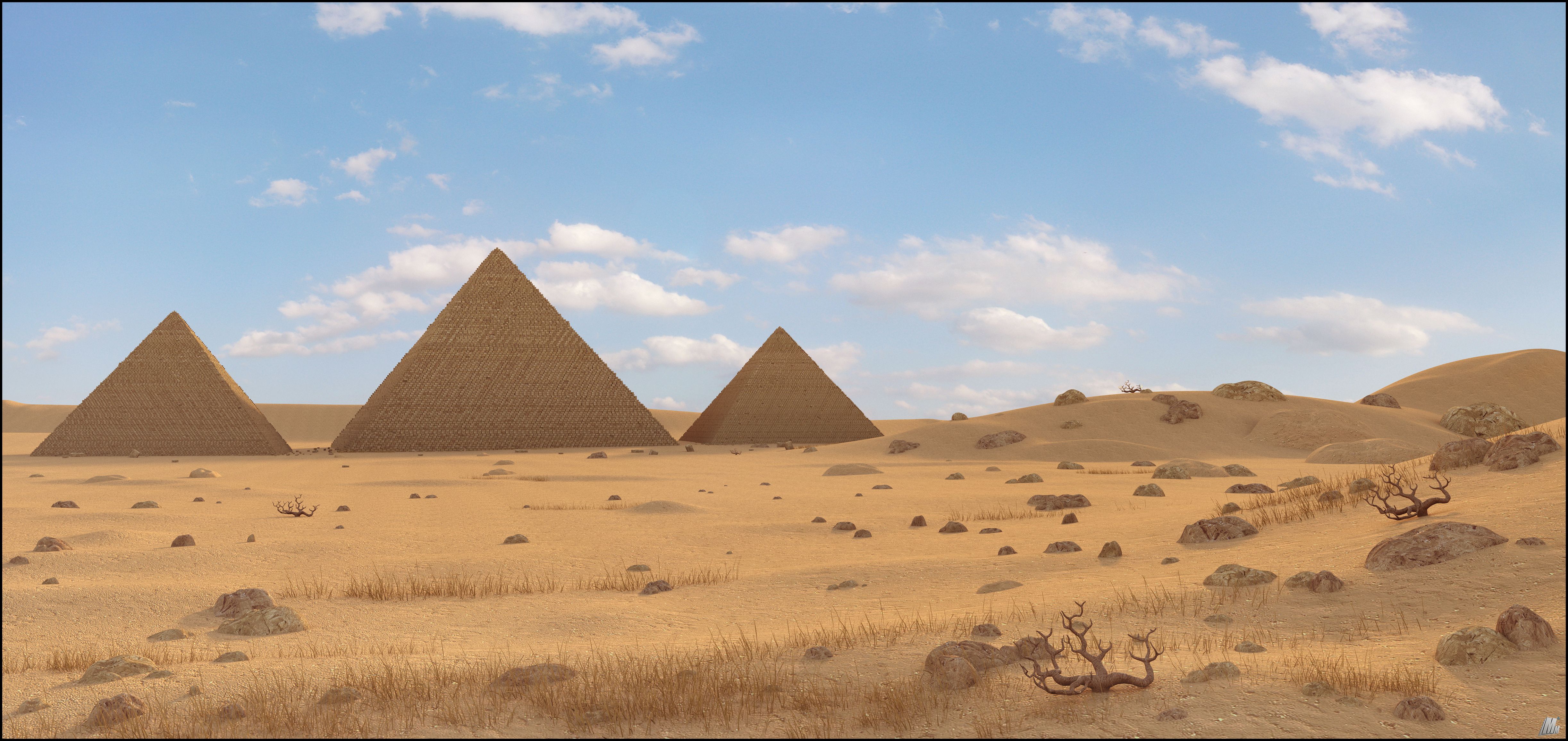 Egyptian Pyramids Landscape 3d model