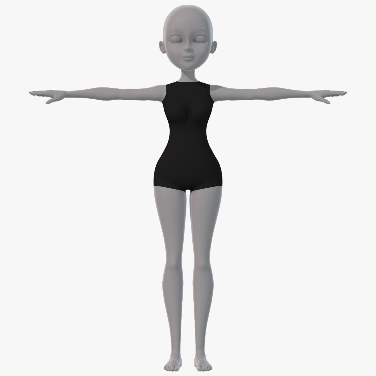 Base mesh femme 02 3d model