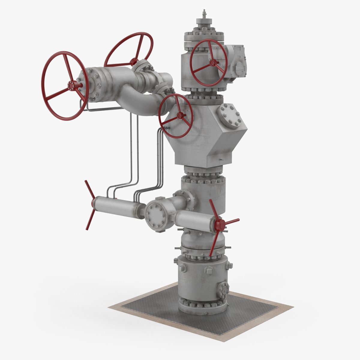 Oil Wellhead 3 3D Model 3d model