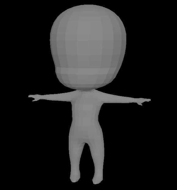 Modèle de personnage de base Chibi 3d model