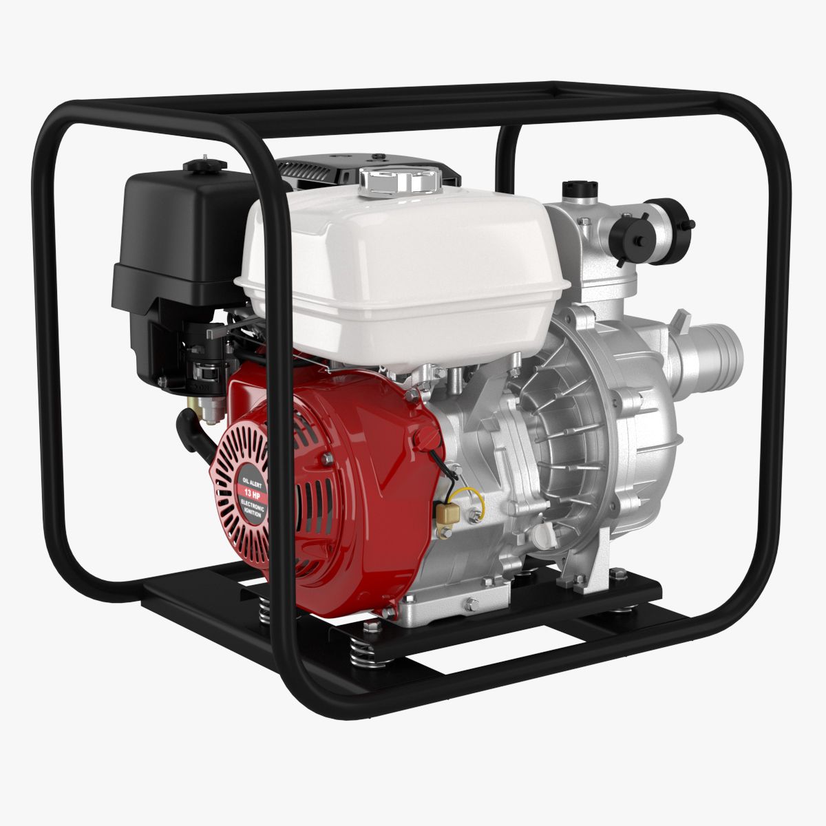 Water Pump with Engine 3d model