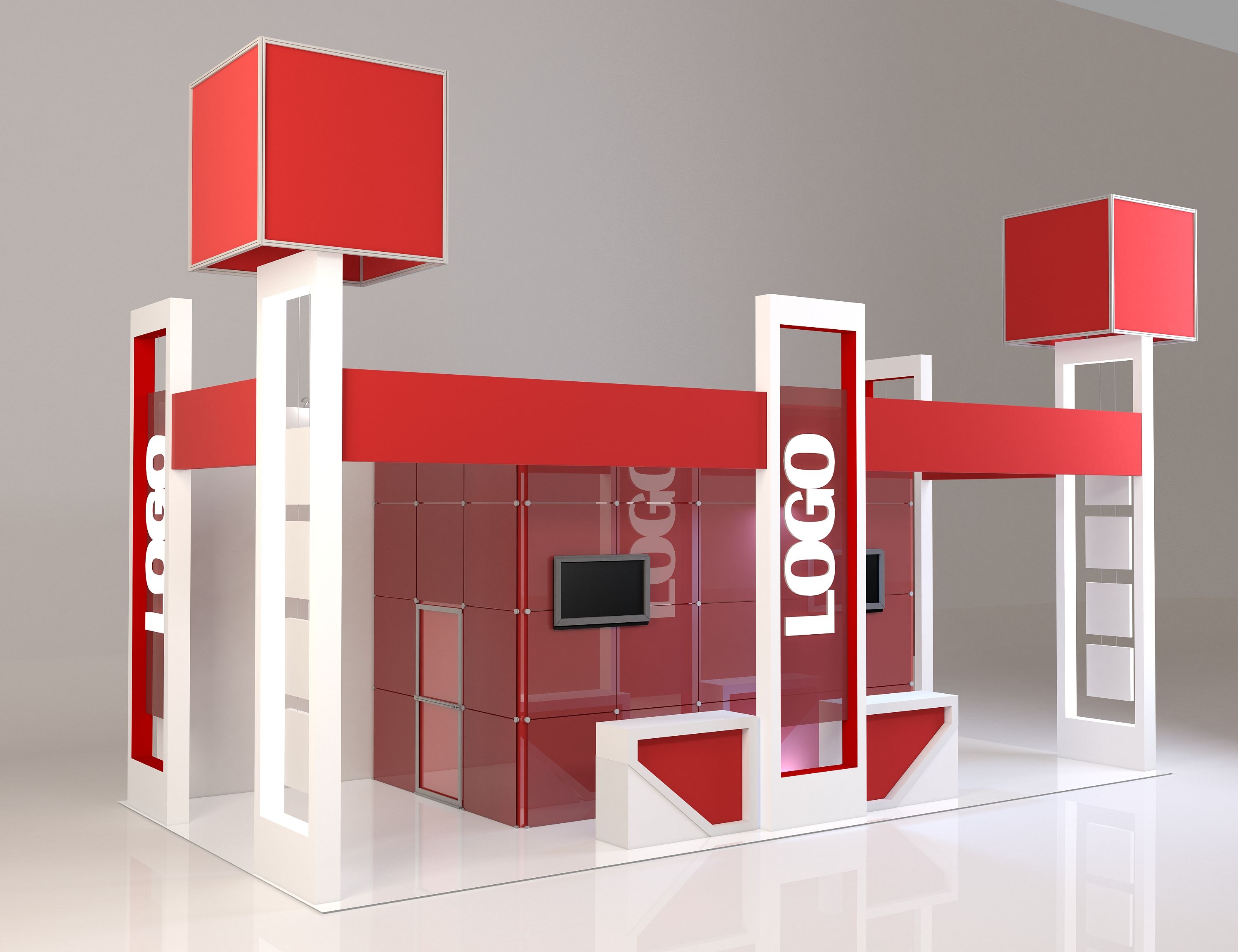 Messestand 3d model