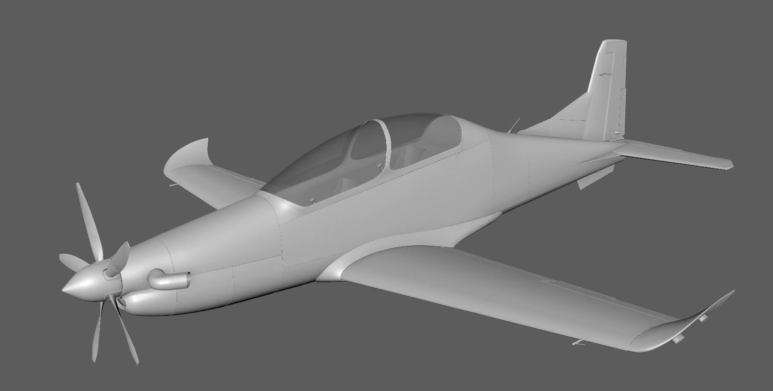 Hurkus 3D Flugzeug / Flugzeug Modell 3d model