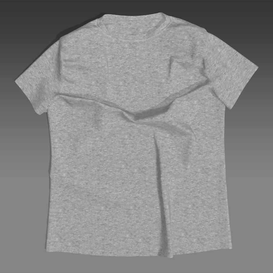 T-Shirt flach 3d model