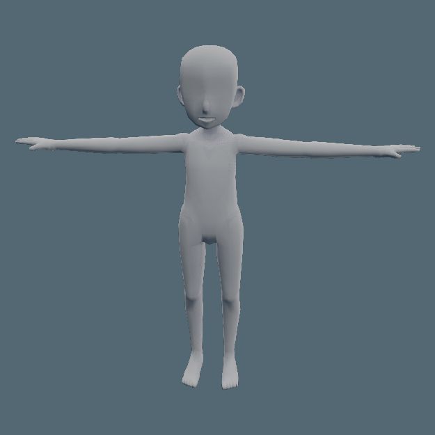 Anime / Manga Kind Vorlage 3d model