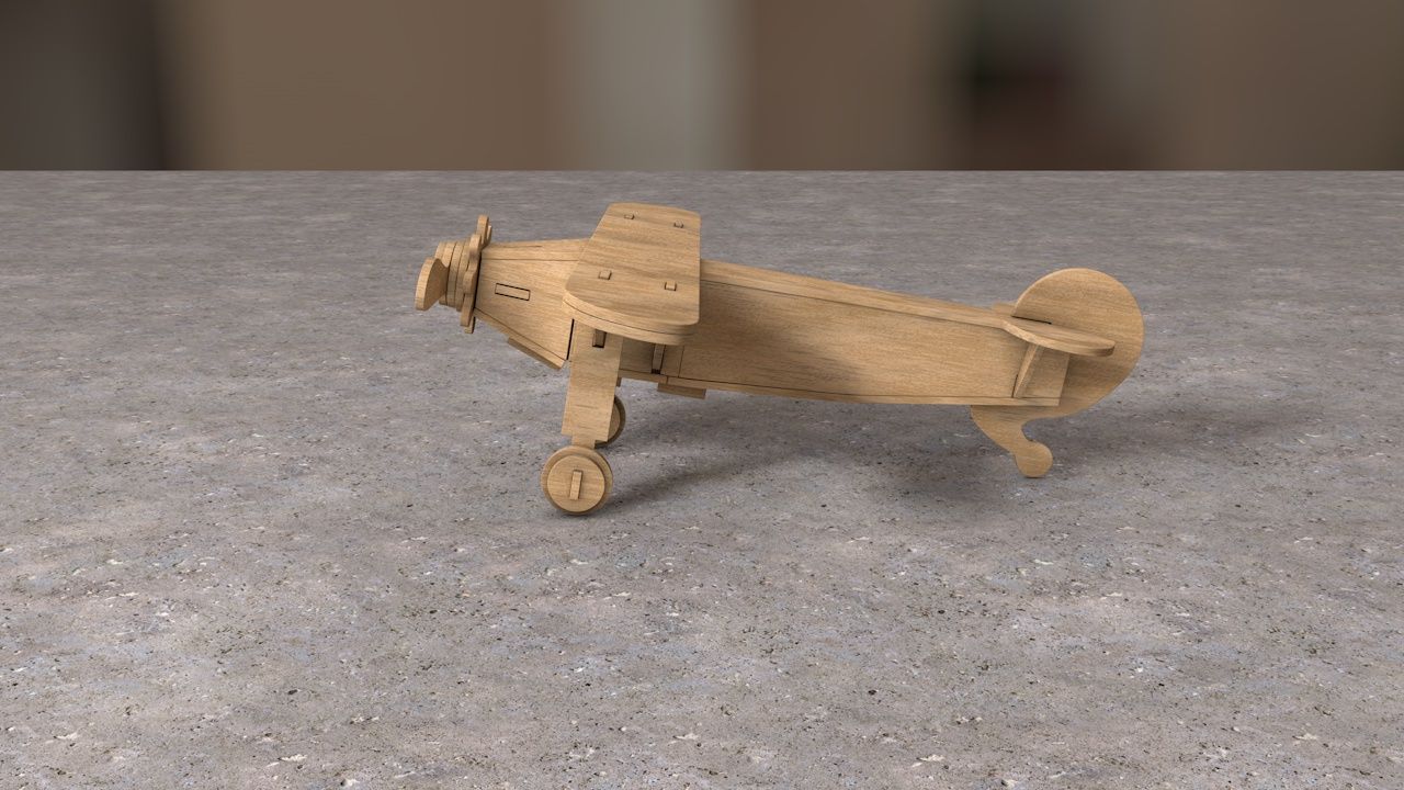 3D Puzzle Flugzeug 3d model