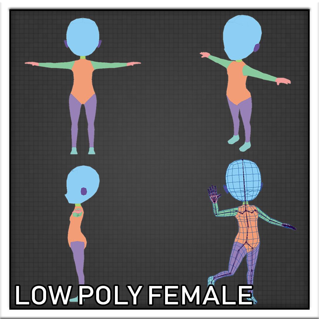 Low Poly Female - Vorlage 3D-Modell 3d model