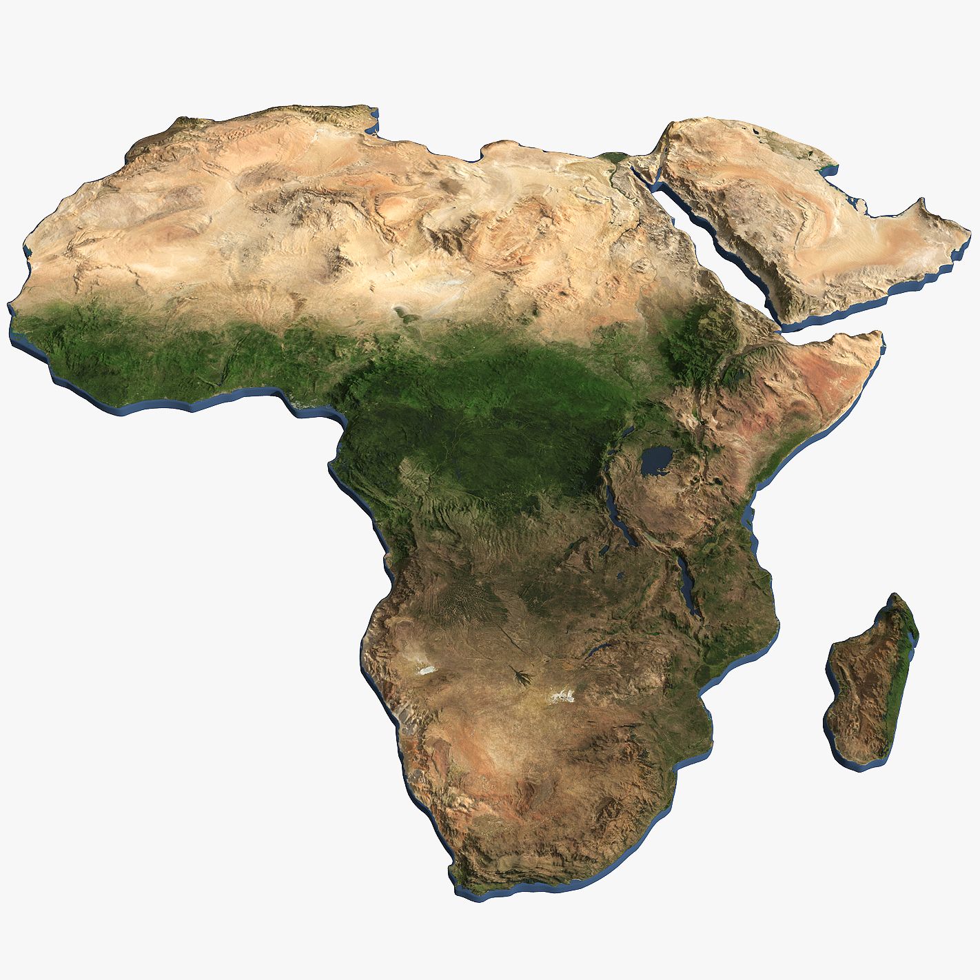 Africa Continent Map 3d model