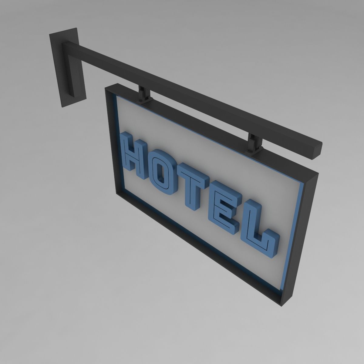 placa de sinalização 3d model