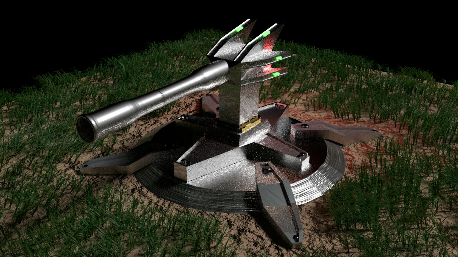 Turret Gun Cannon 3d model