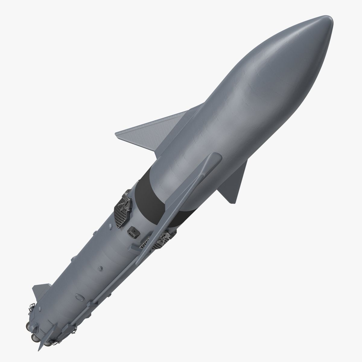 Heavy Starship With Booster 3d model