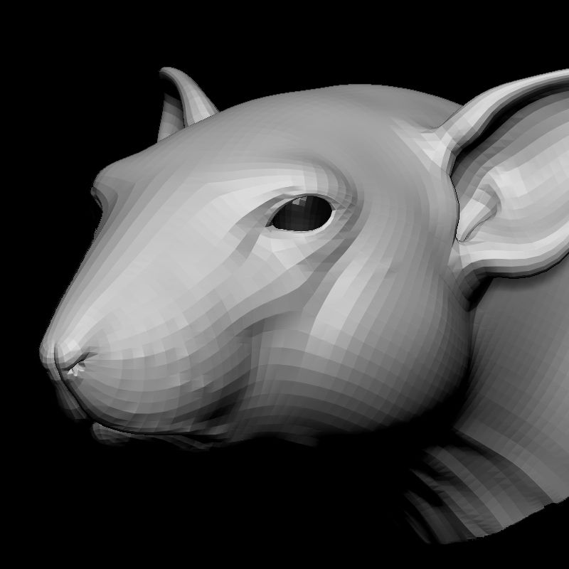 Rat Head Base  3d model