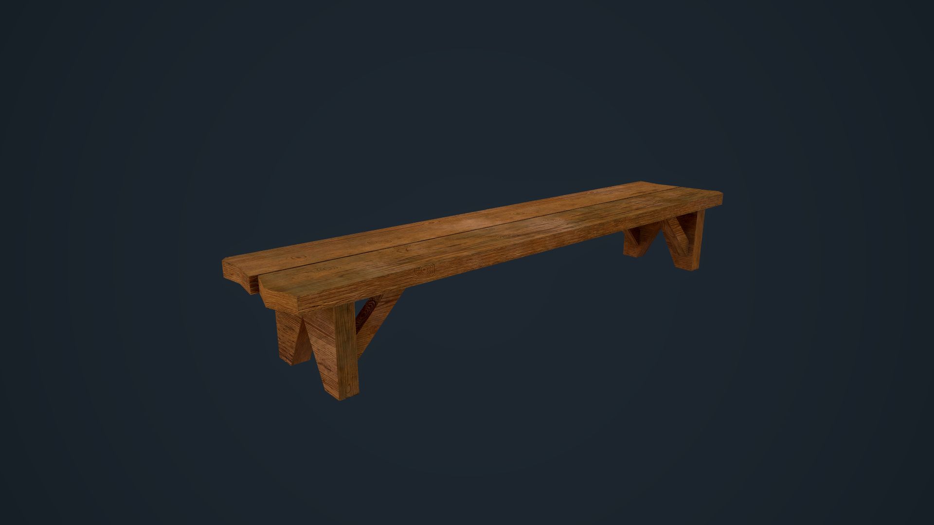 Holzbank 3d model