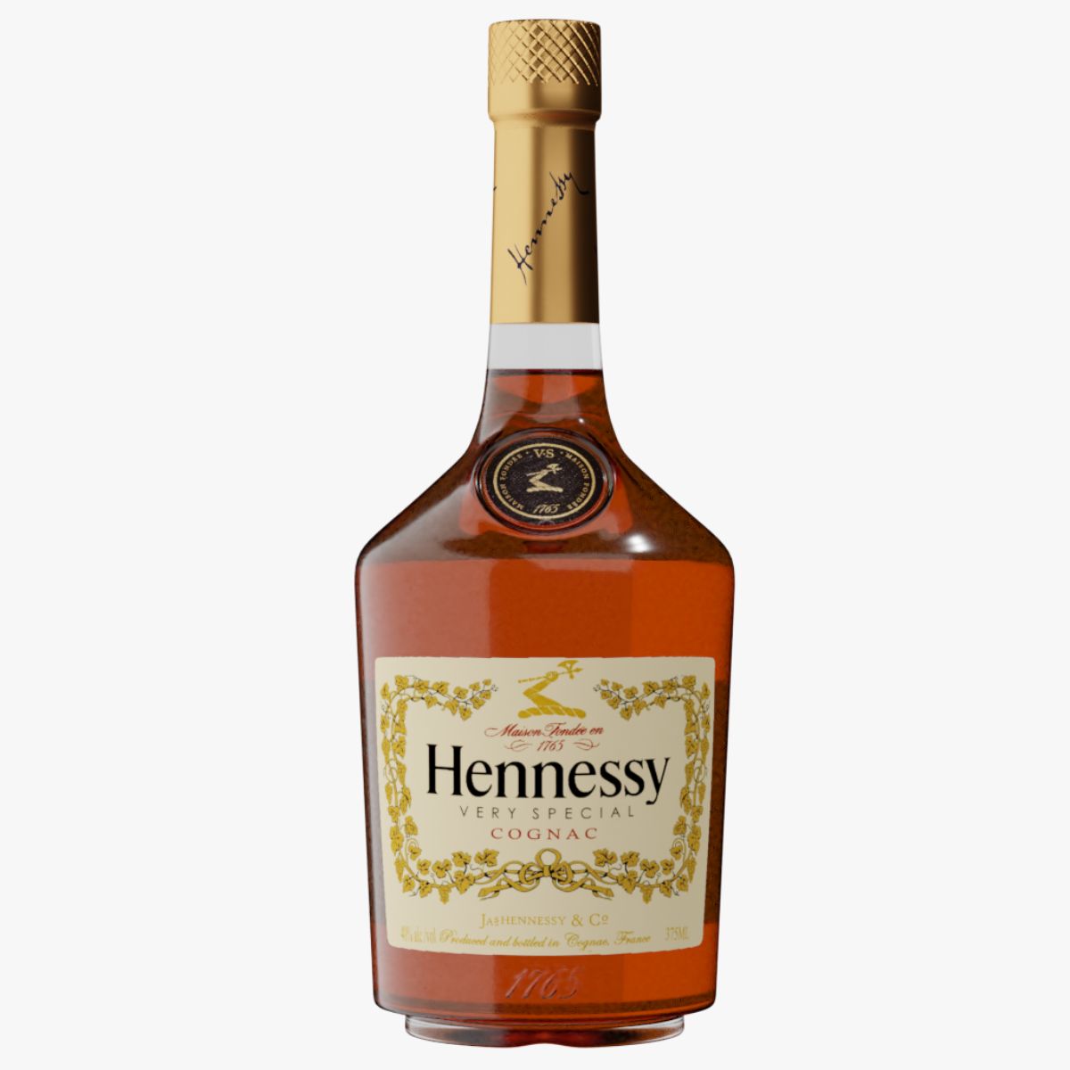 Realistische Hennessy Cognac Flasche 3d model