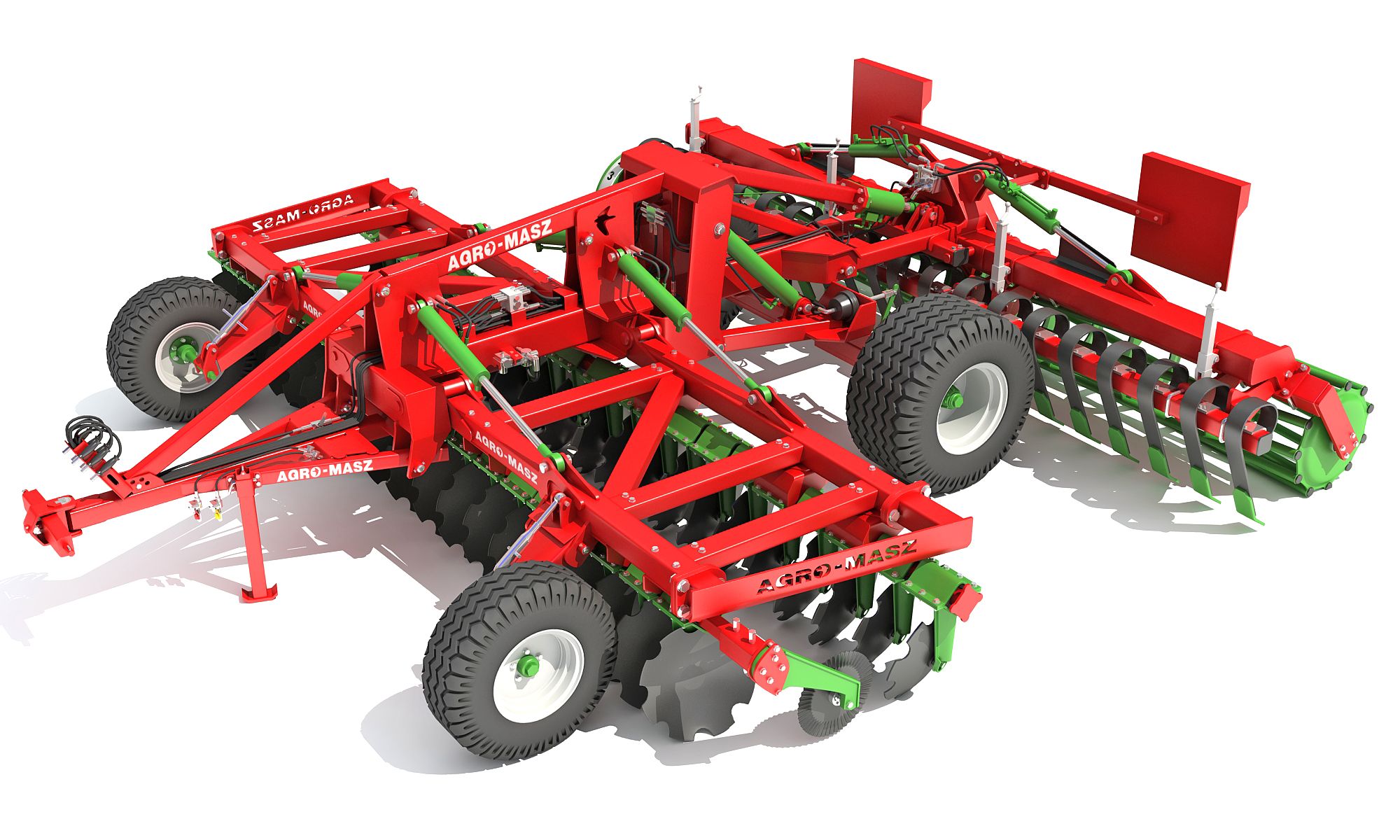 Zaczepiana brona talerzowa Agro 3d model