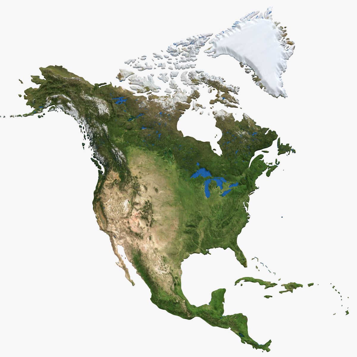 North America Continent v2 3d model