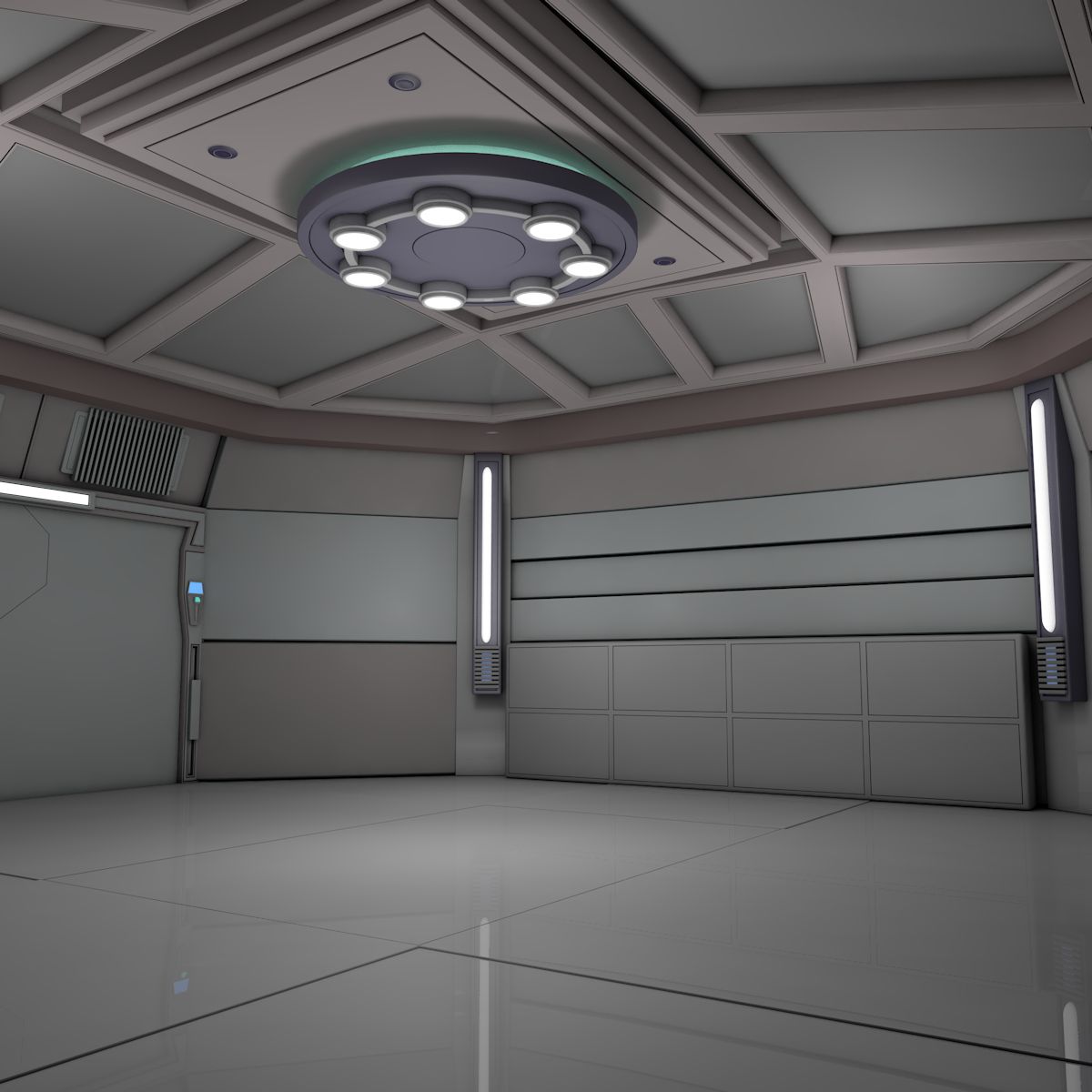 Sci Fi Room 3d model