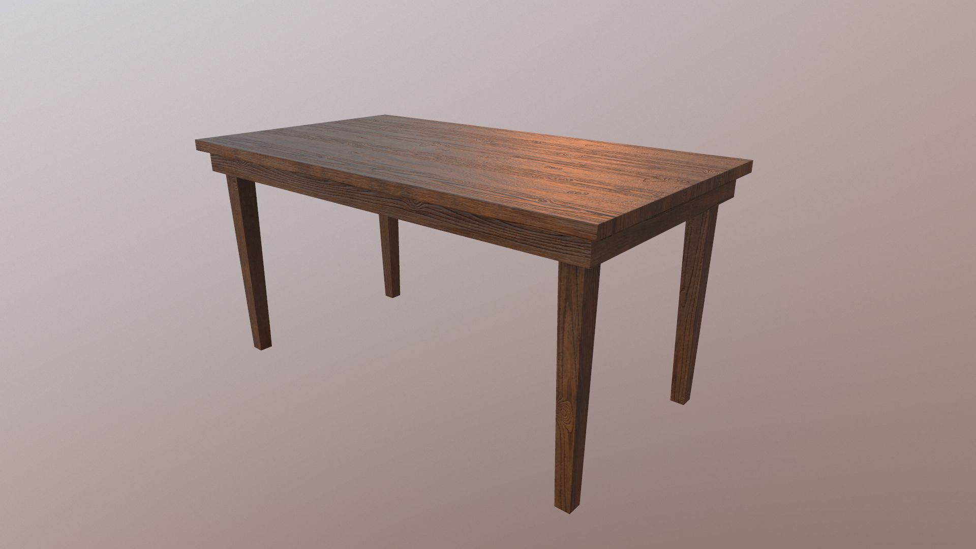 Holz PBR Tisch 3d model