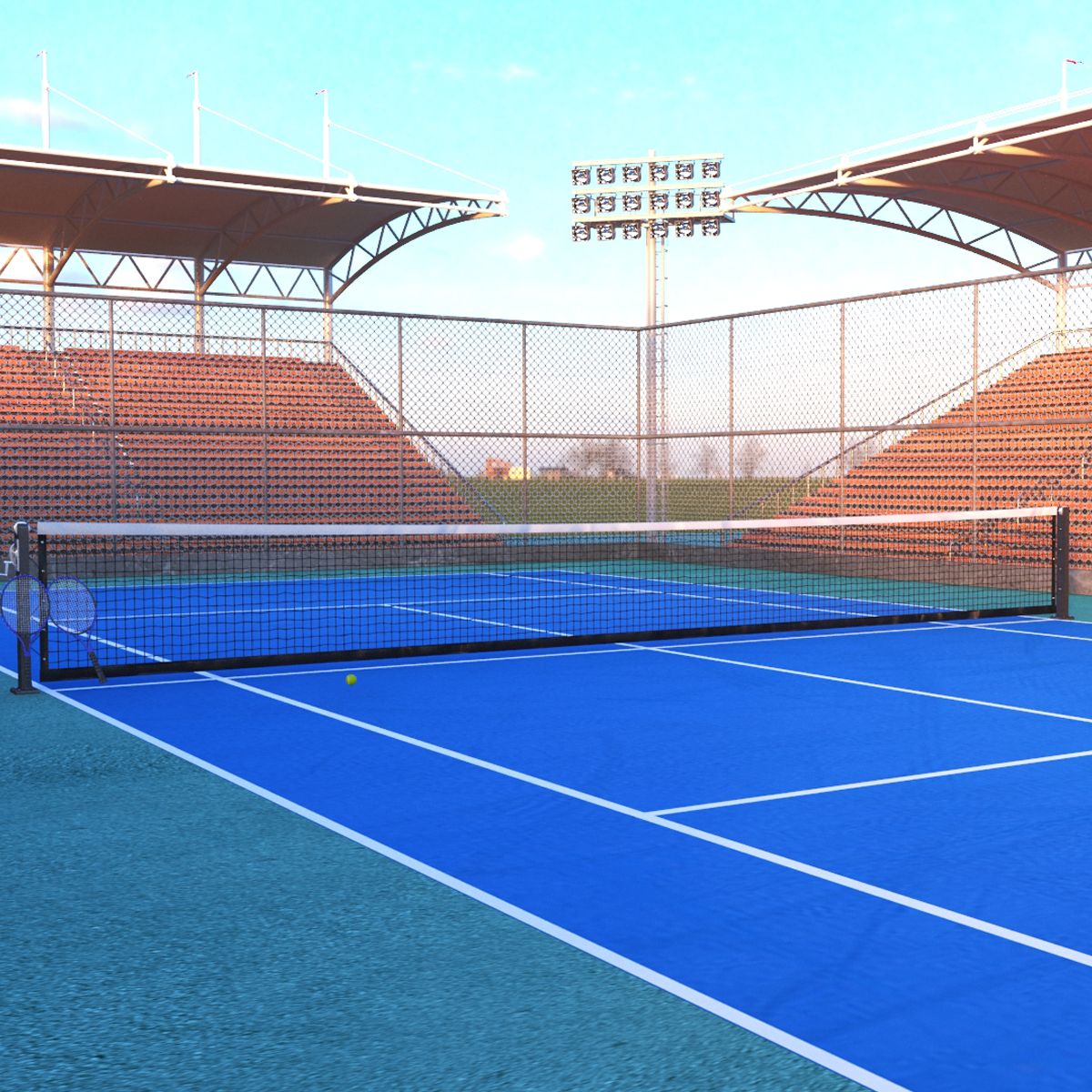 Tennis Court Arena 3d model