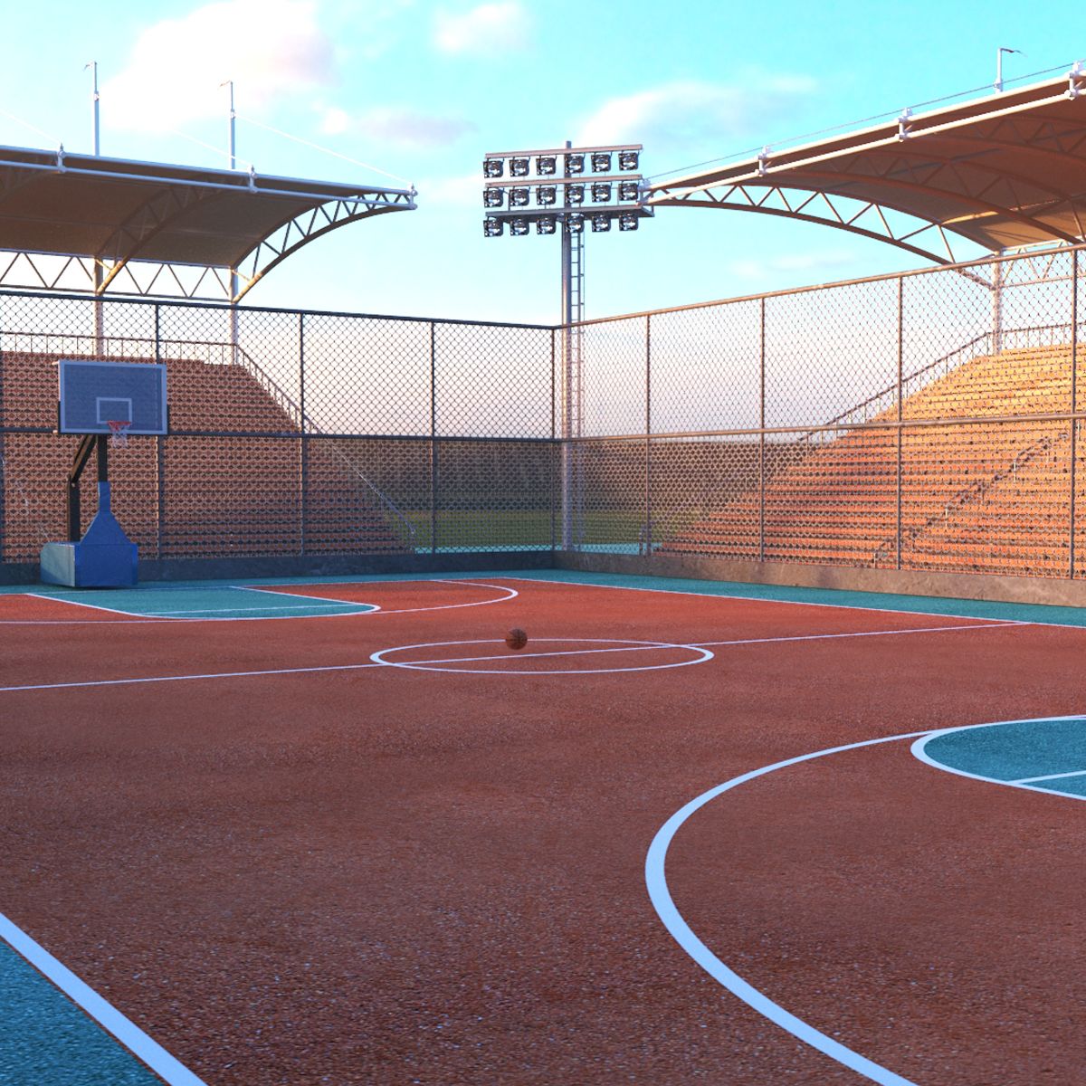 BasketBall Court Arena 3d model