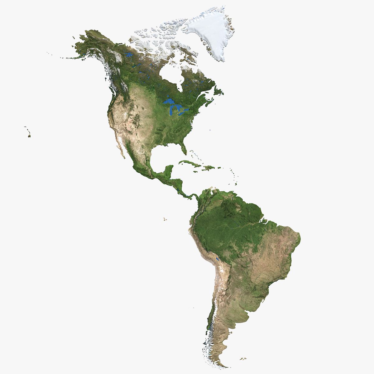 The Americas Continent 3d model