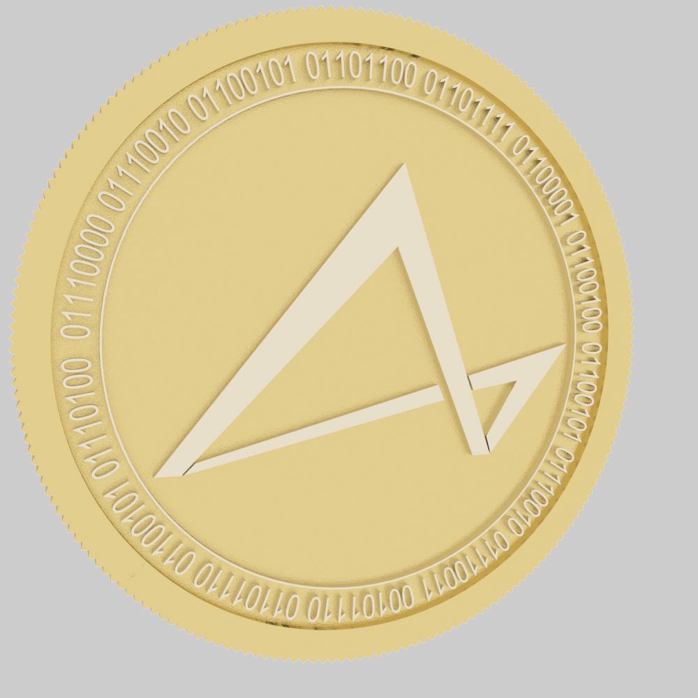 Atlas Protocol goid coin 3d model