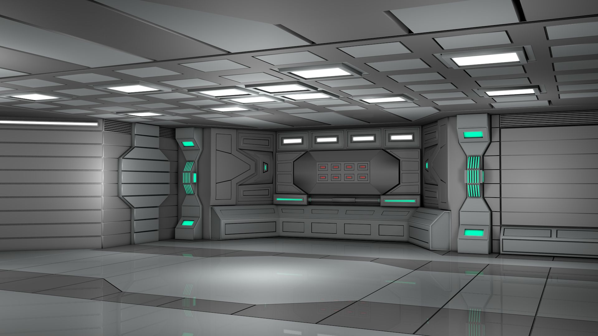 Sci Fi Room 3d model