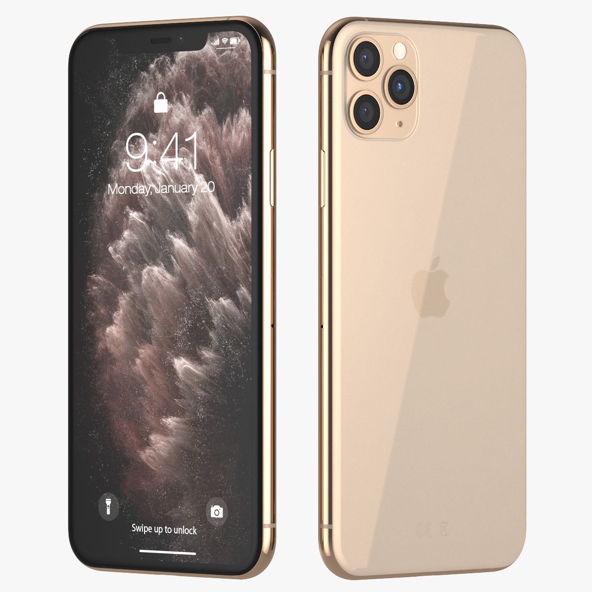 iPhone 11 Pro Maxゴールド 3d model