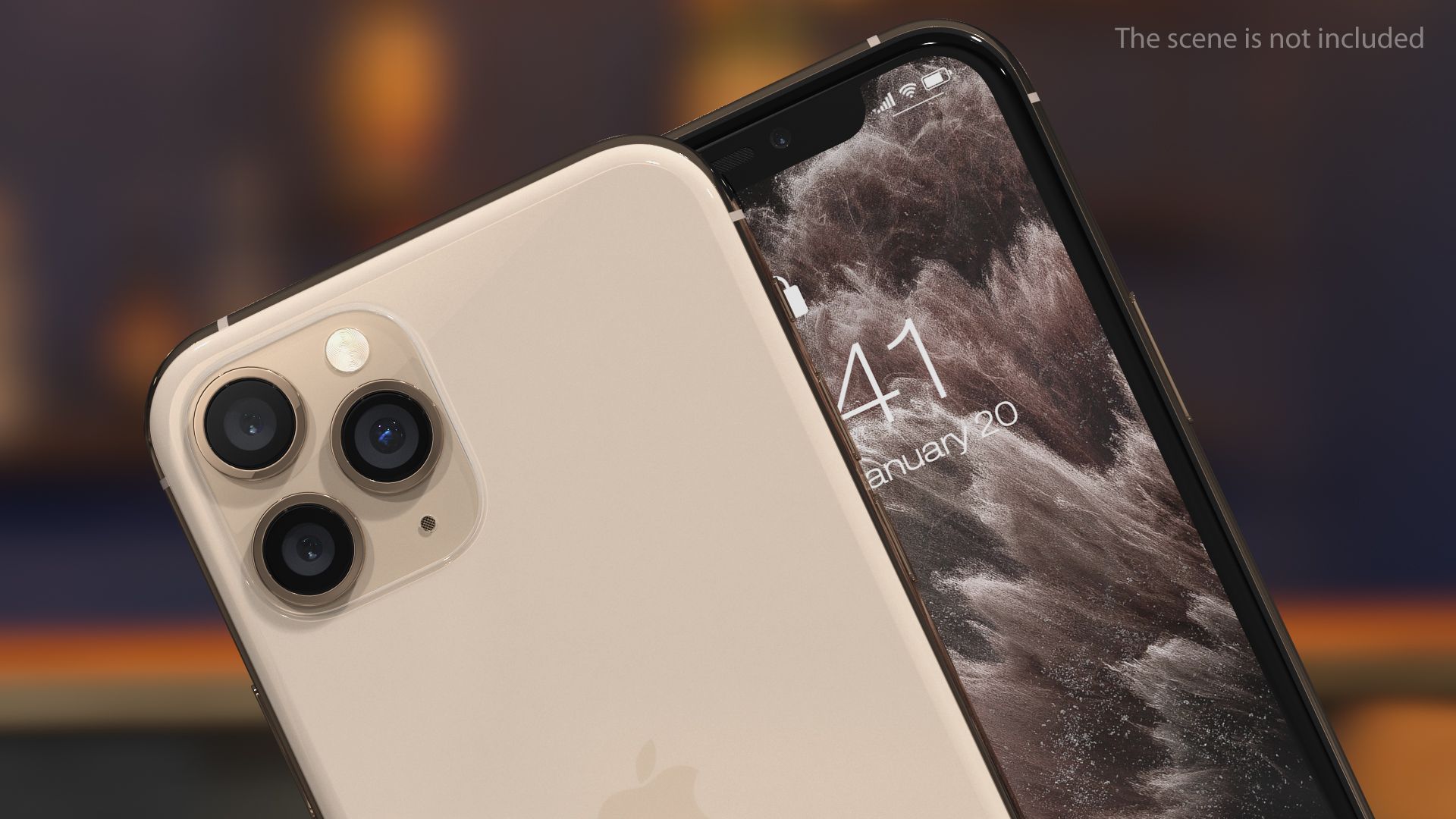 Apple iPhone 11 Proゴールド royalty-free 3d model - Preview no. 6