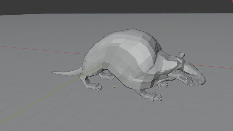 Low Poly Rat 3d model