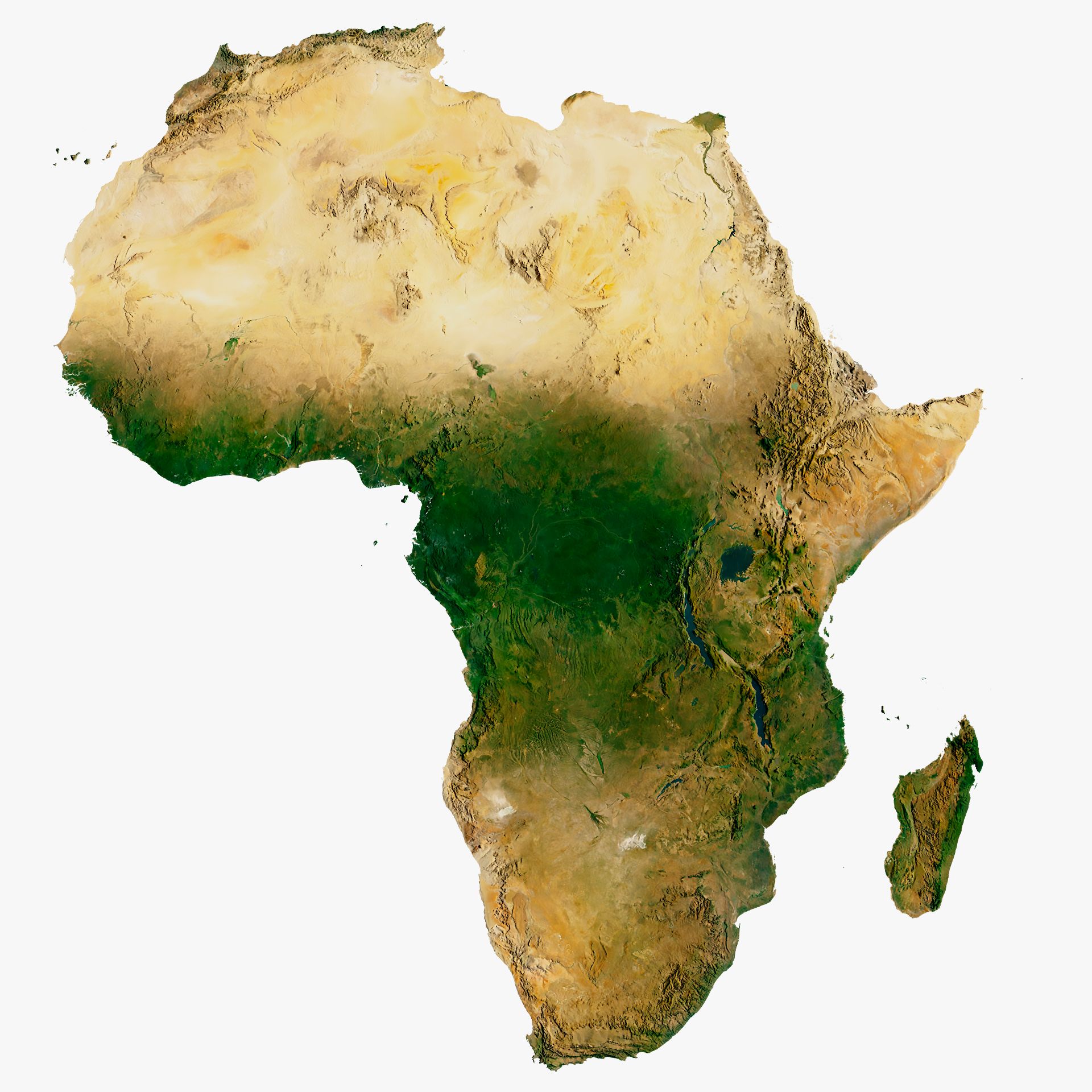 Africa Continent Photorealistic 30K 3d model