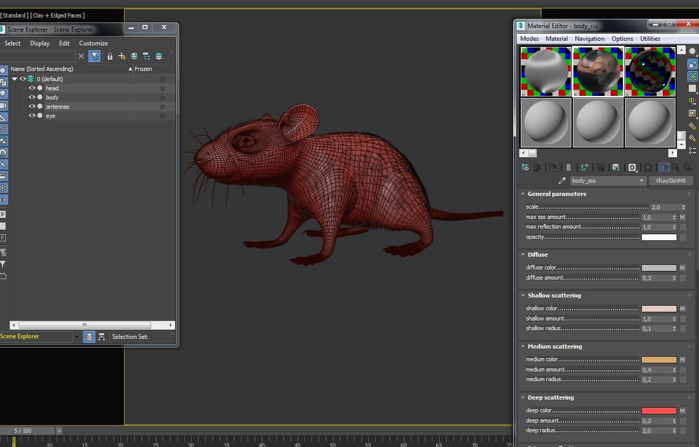 Animal Rat Mouse royalty-free 3d model - Preview no. 20