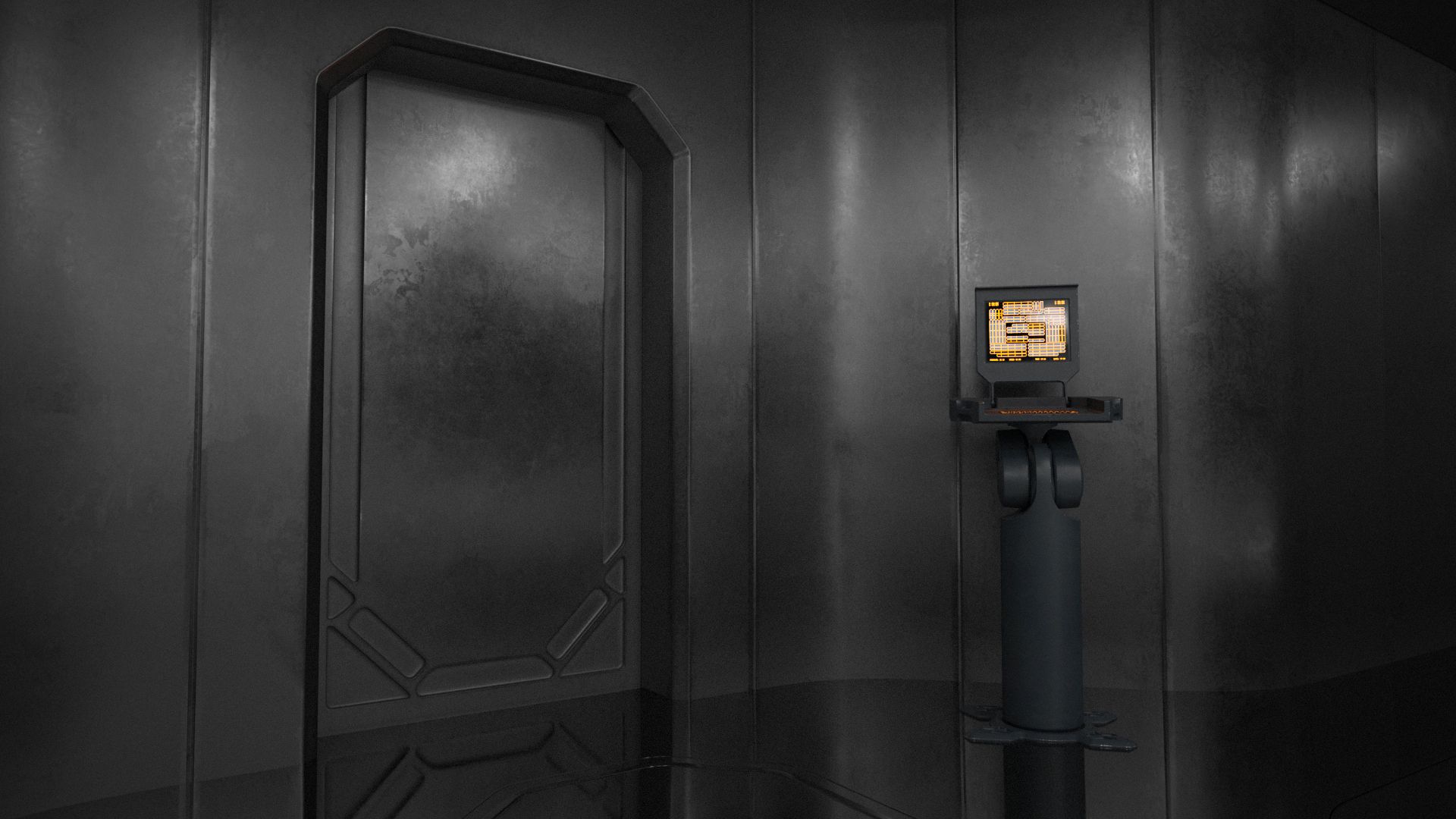 Sci-fi Interior 16 - Server Room royalty-free 3d model - Preview no. 13