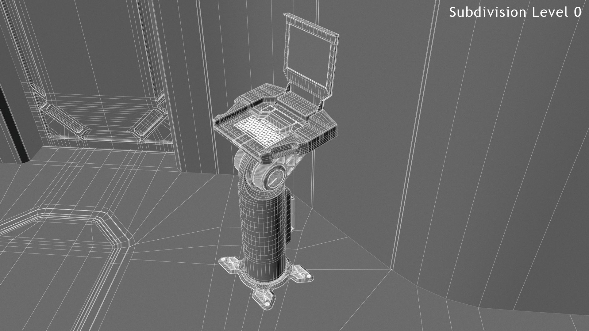 Sci-fi Interior 16 - Server Room royalty-free 3d model - Preview no. 33