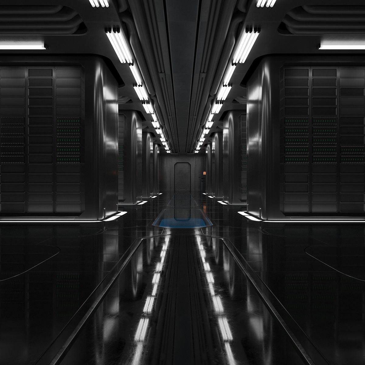 Sci-fi Interior 16 - Server Room 3d model