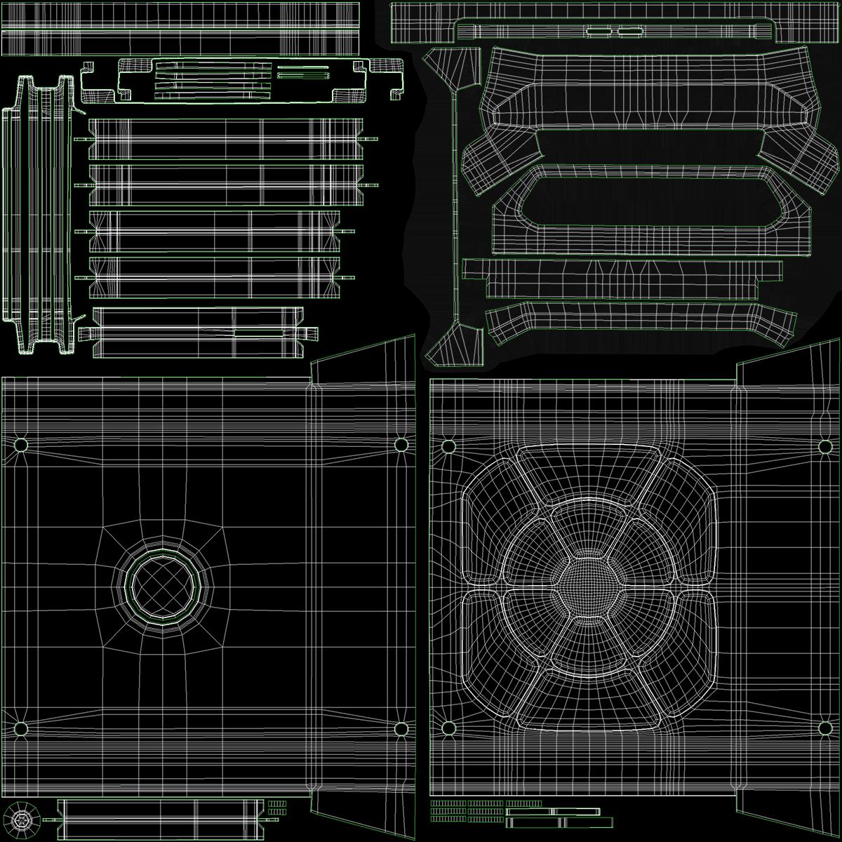 Sci-fi Interior 16 - Server Room royalty-free 3d model - Preview no. 30