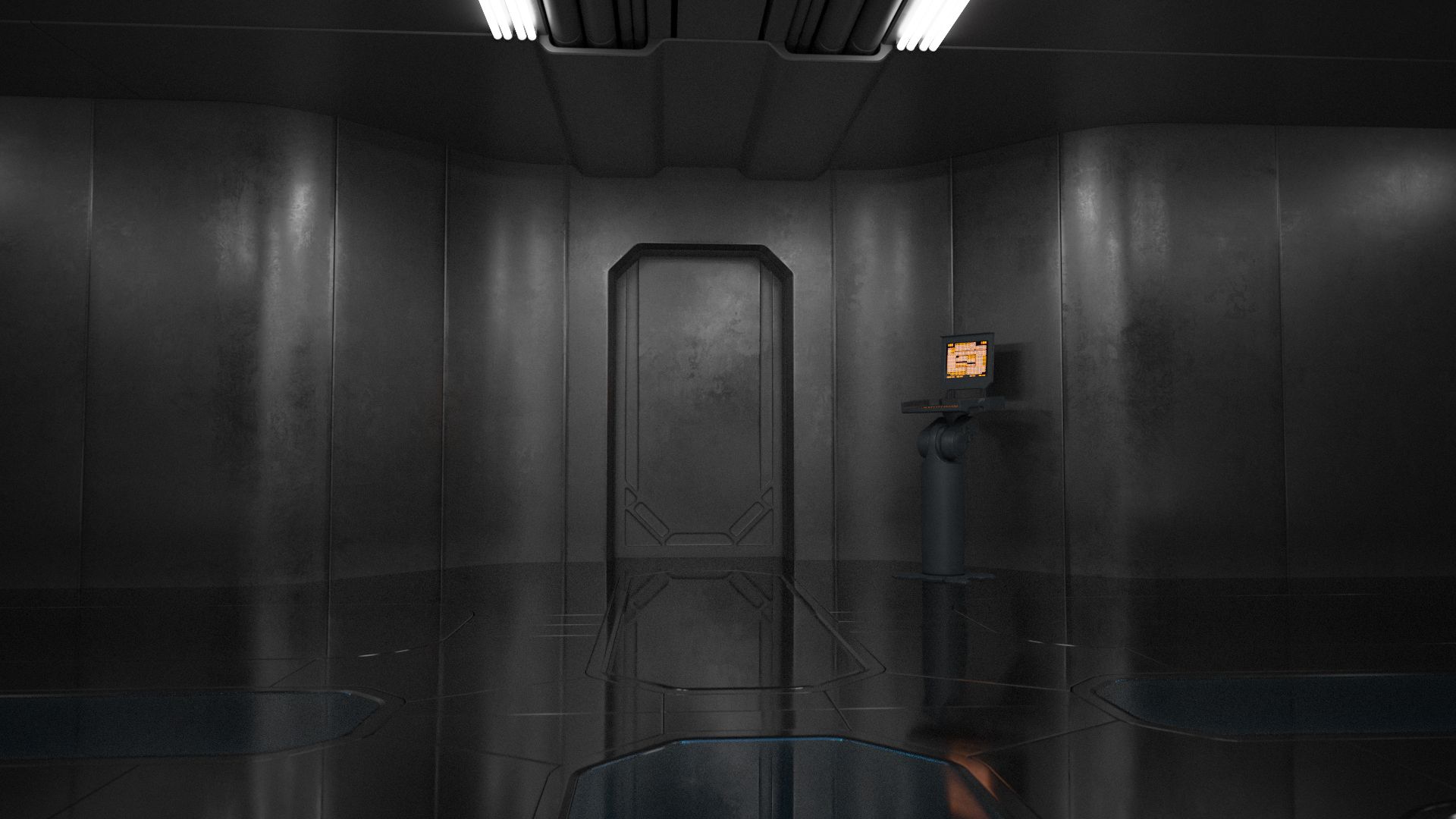 Sci-fi Interior 16 - Server Room royalty-free 3d model - Preview no. 12