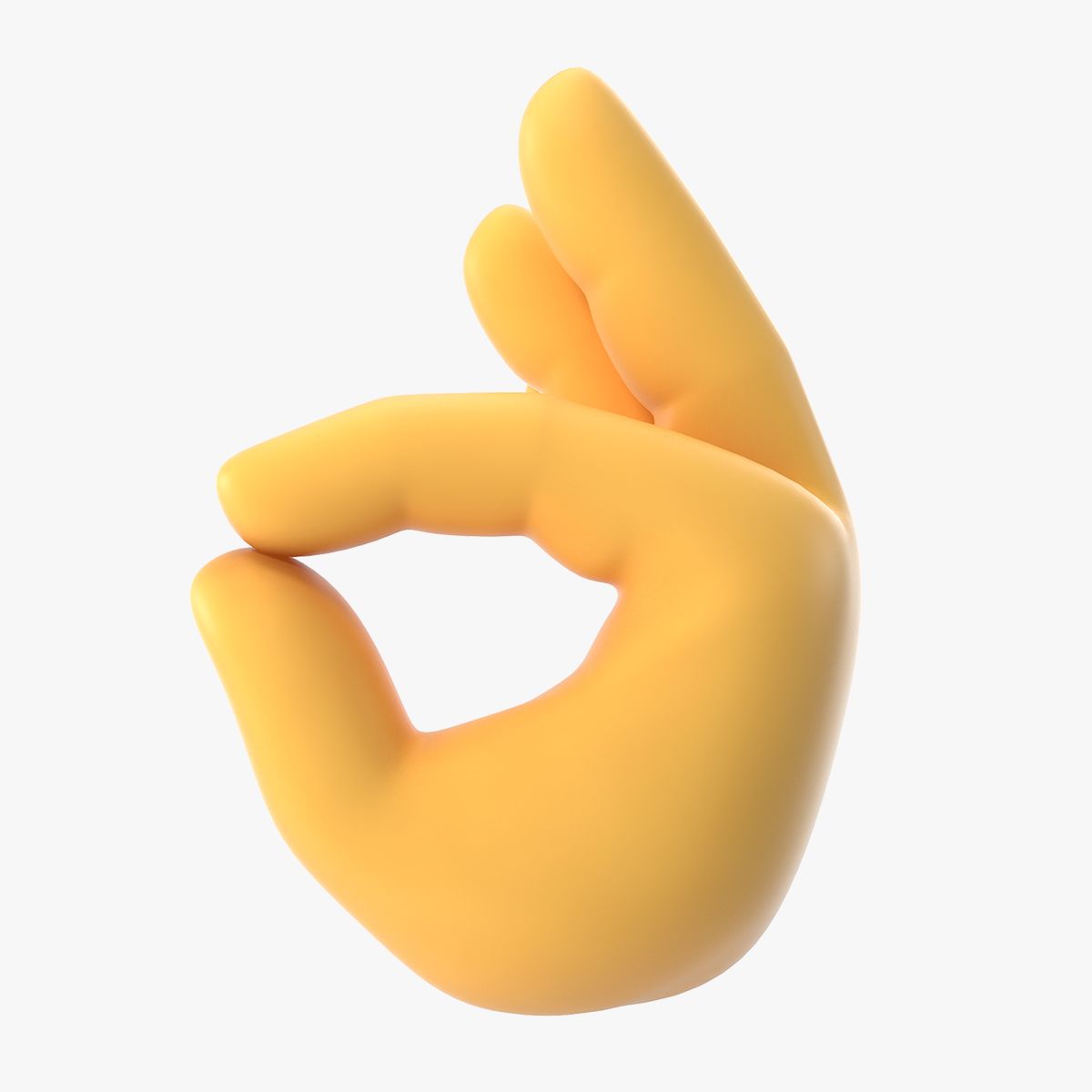 OK Hand Emoji 3d model