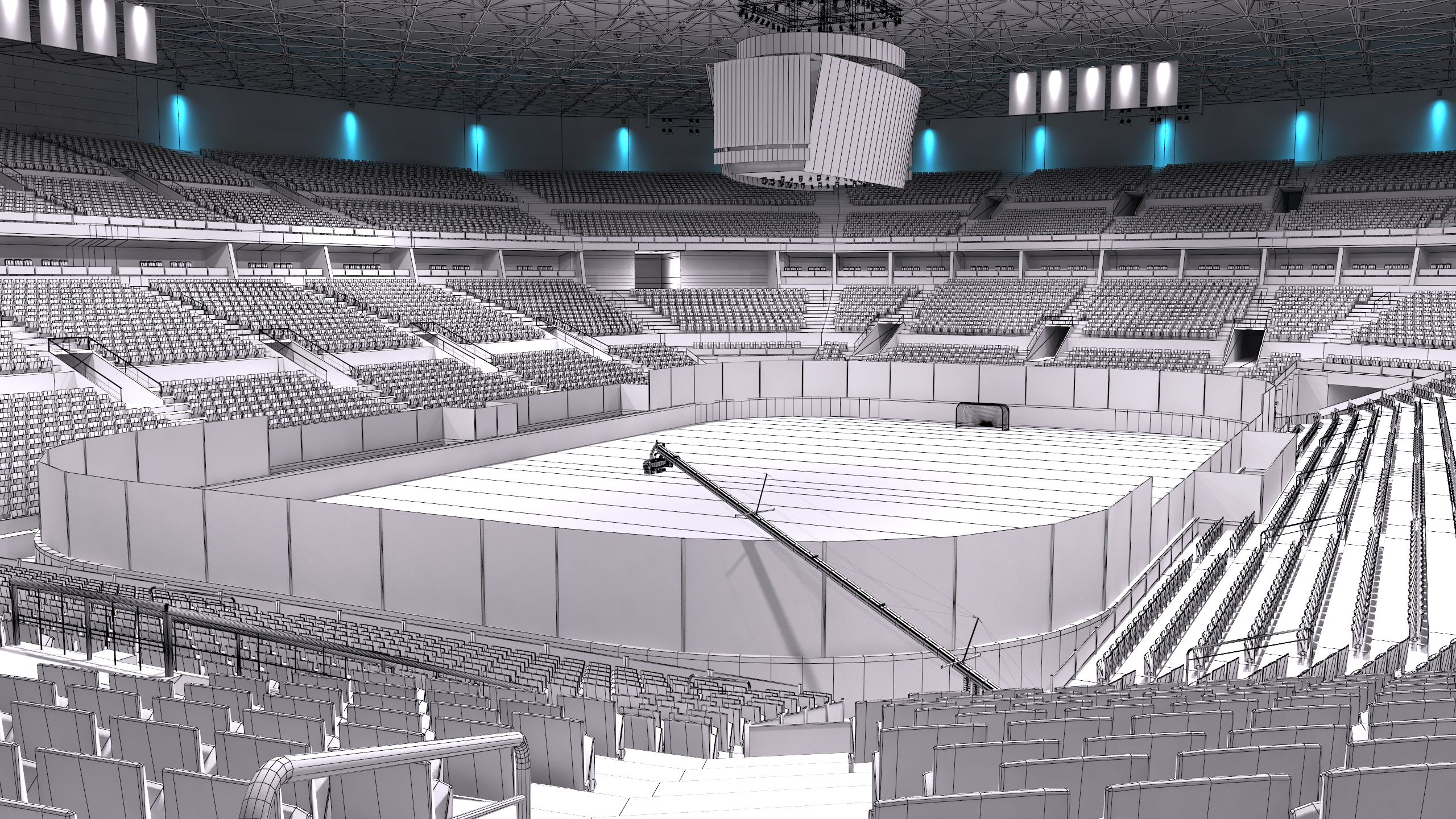 Hockey Arena - High detail royalty-free 3d model - Preview no. 26