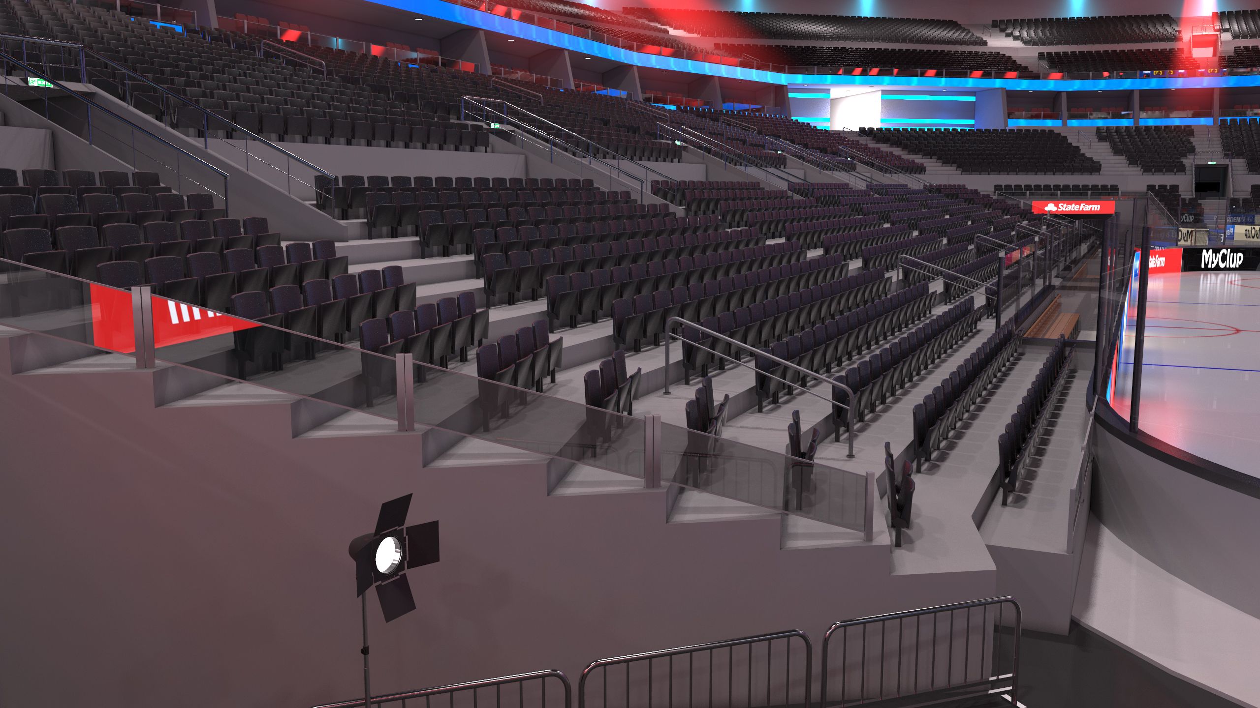 Hockey Arena - High detail royalty-free 3d model - Preview no. 15