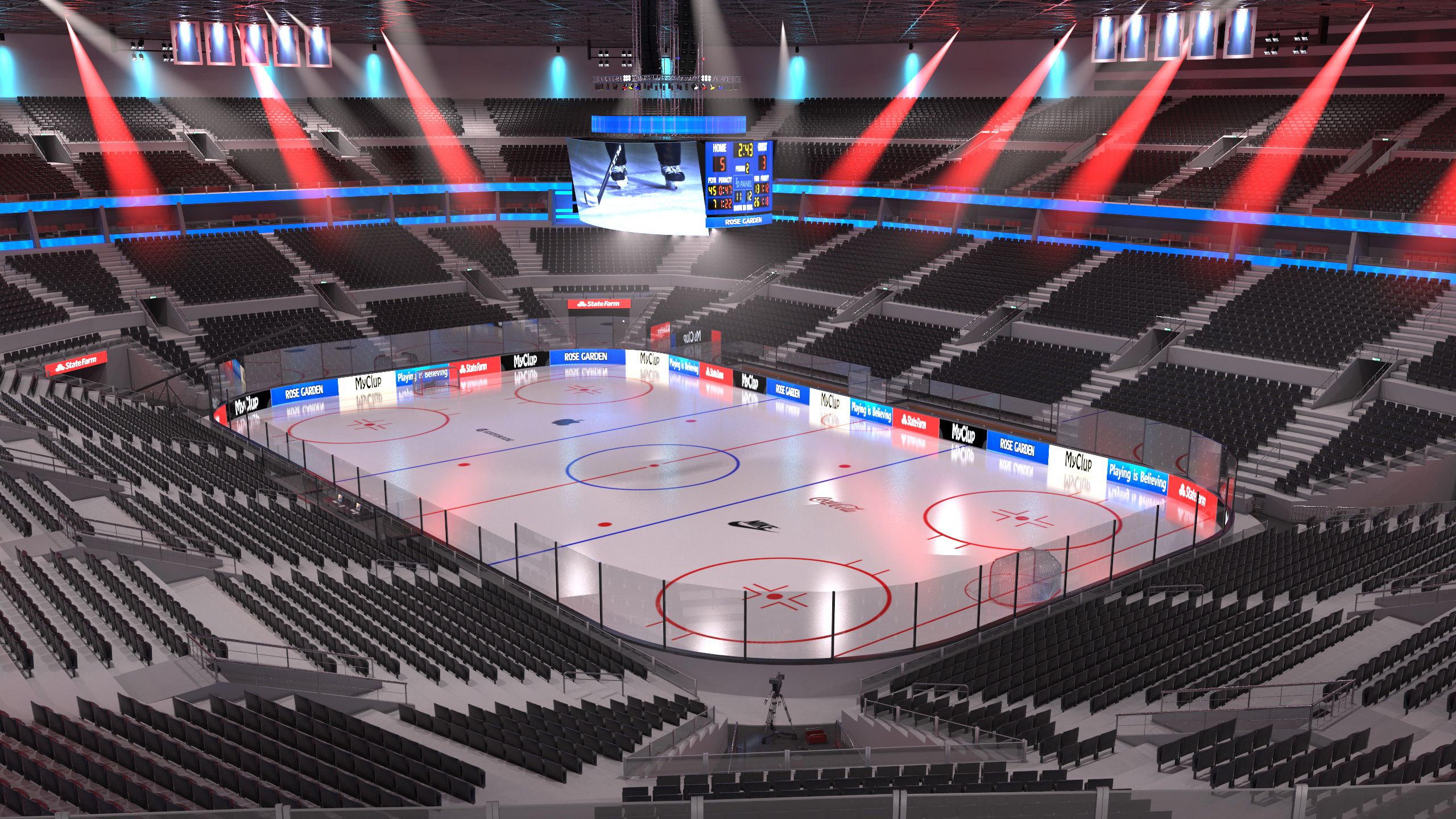 Hockey Arena - High detail royalty-free 3d model - Preview no. 5