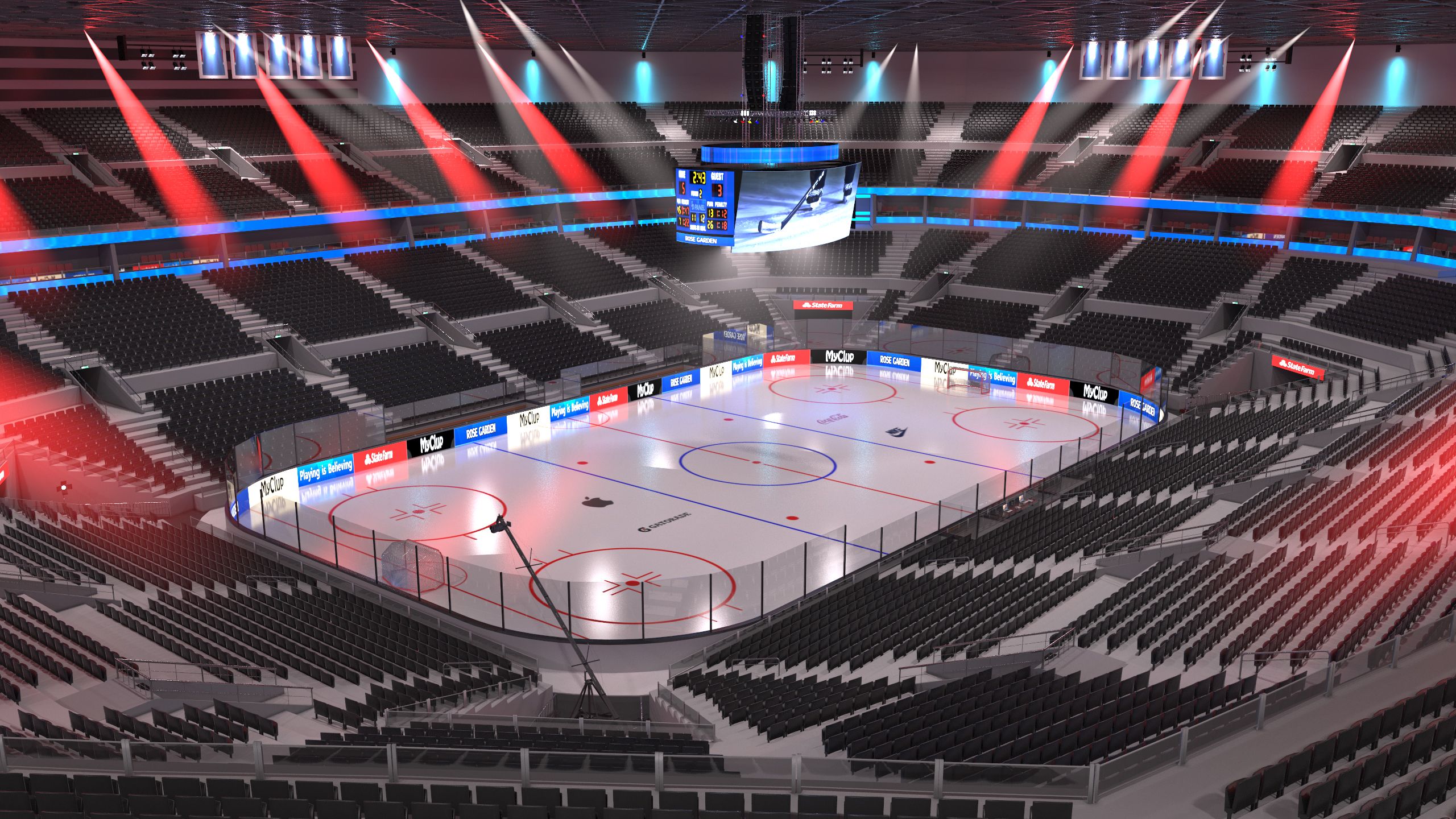 Hockey Arena - High detail royalty-free 3d model - Preview no. 2