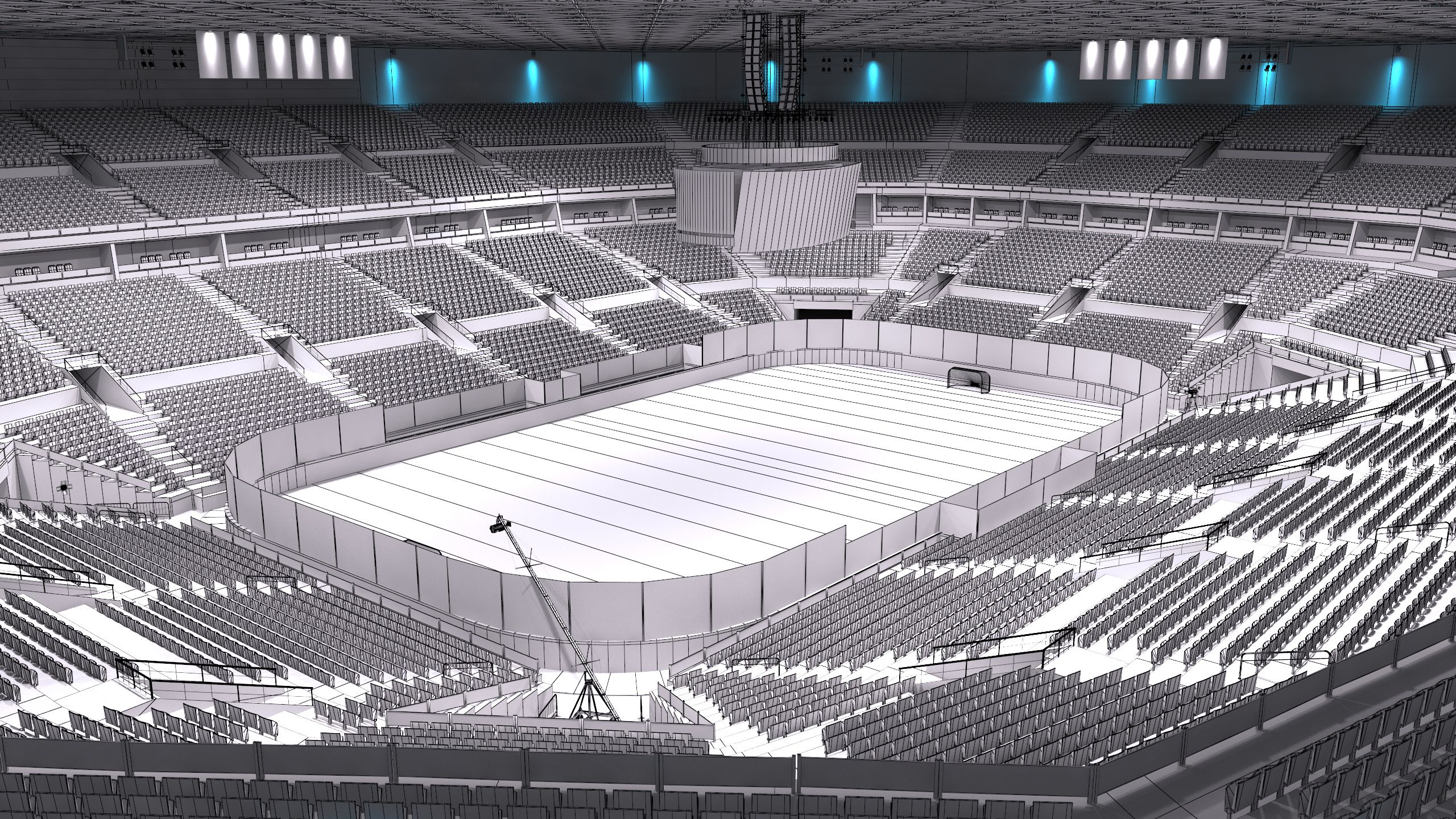 Hockey Arena - High detail royalty-free 3d model - Preview no. 29