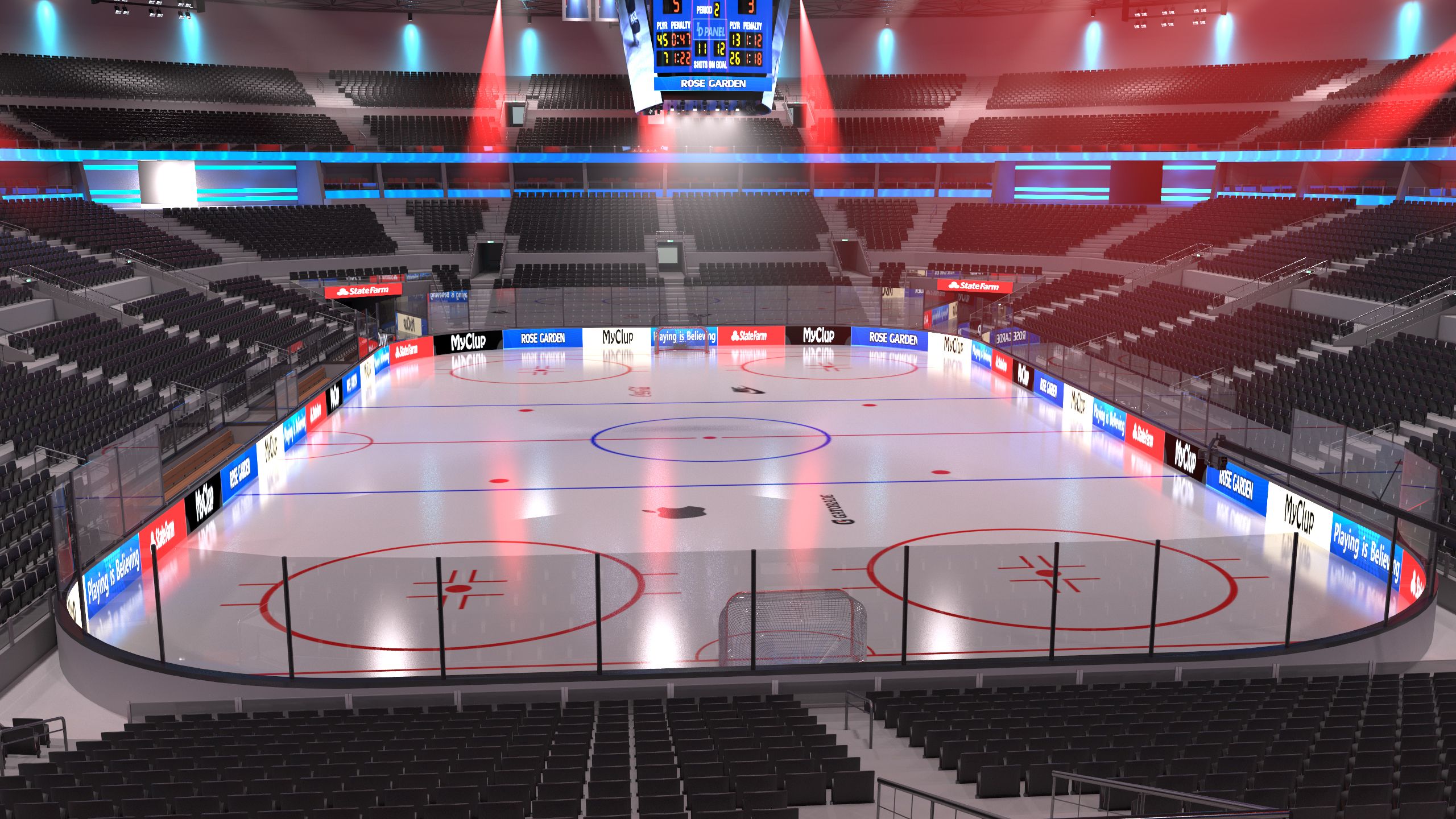 Hockey Arena - High detail royalty-free 3d model - Preview no. 4