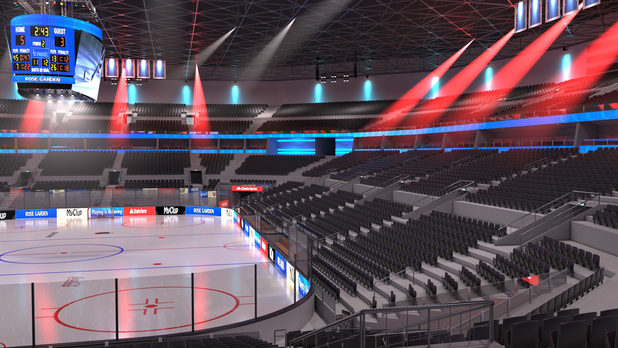 Hockey Arena - High detail royalty-free 3d model - Preview no. 19