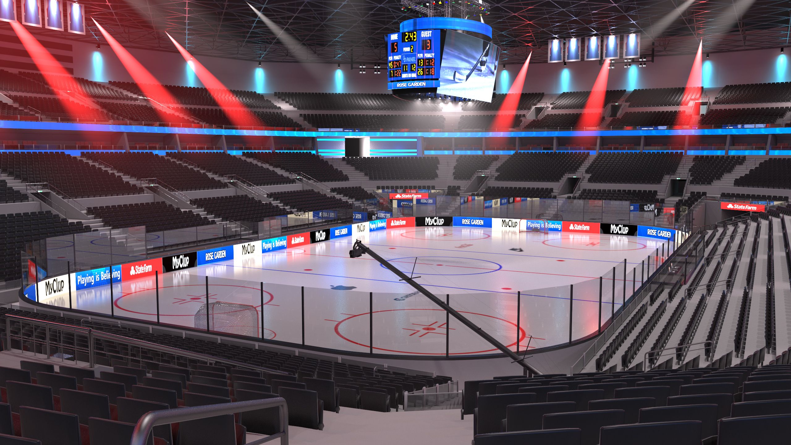 Hockey Arena - High detail royalty-free 3d model - Preview no. 3