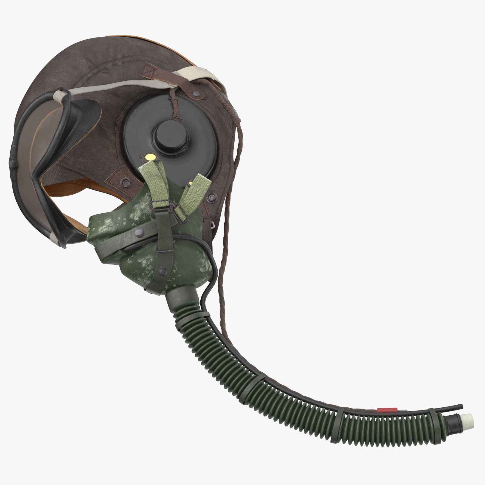 Pilotenkopfbedeckung mit Sauerstoffmaske (WWII) - Verlegung 3d model