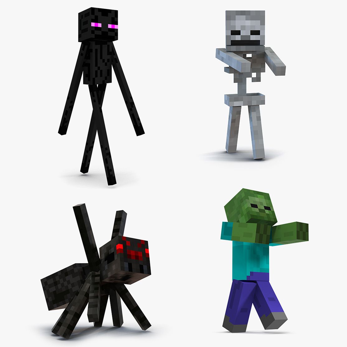 Minecraft Characters Rigged Collection 2 für Maya 3d model