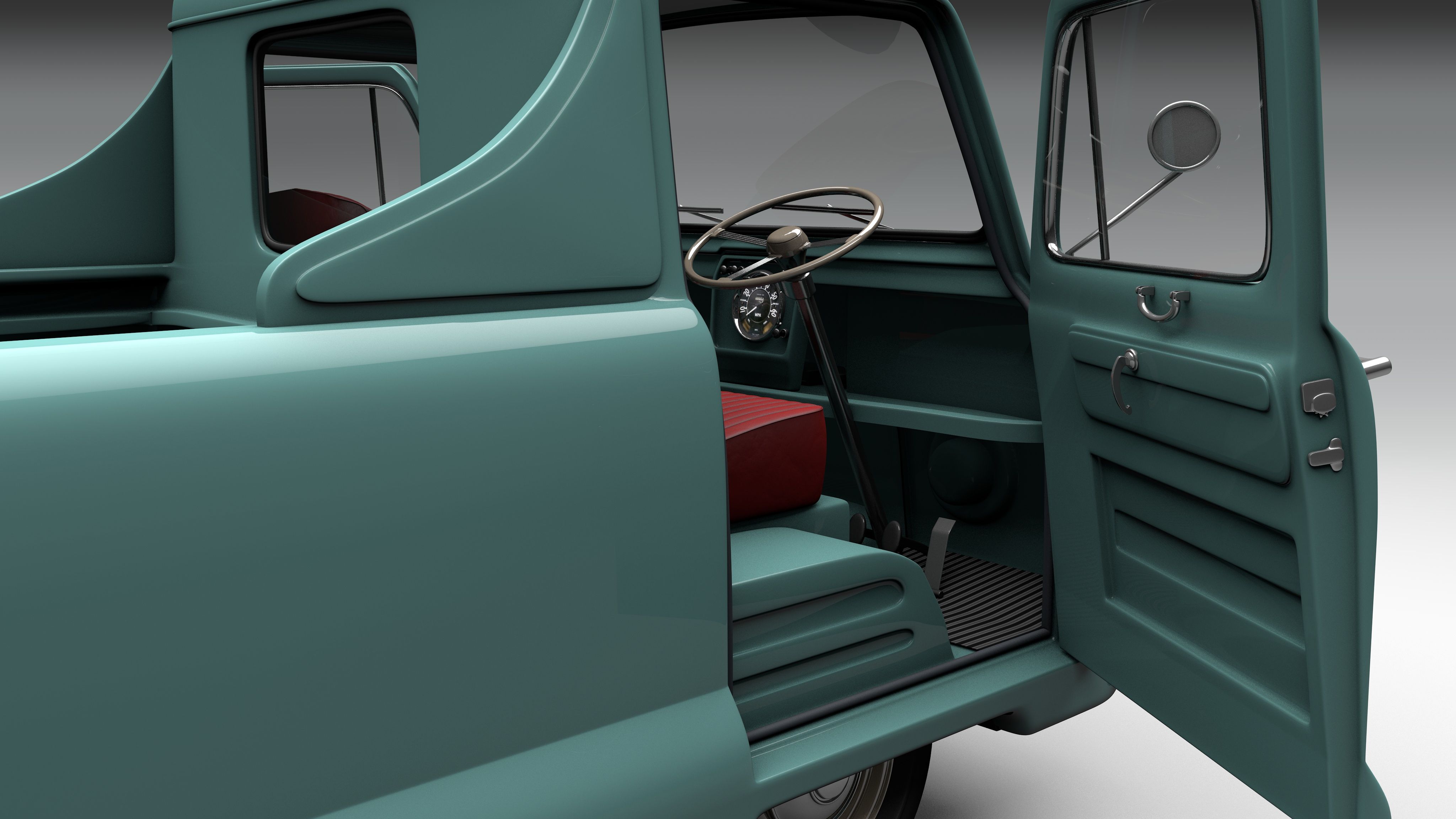 Standard Atlas Pickup 1958 royalty-free 3d model - Preview no. 4